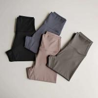 Pantalones deportivos elásticos, yoga sin costuras, cintura desnuda, glúteos de elevación alta, deportes de secado rápido, ajuste ajustado, al aire libre - details 14