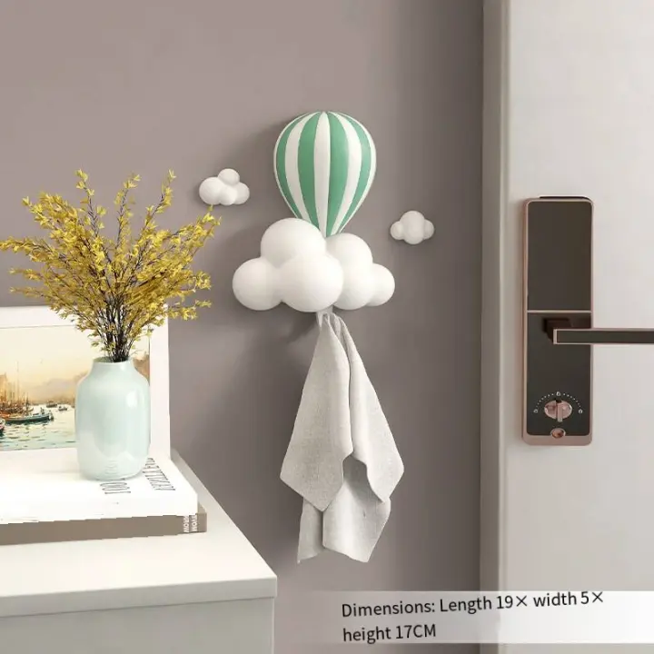 Decoración creativa de la pared del globo aerostático gancho de la Sala de estar, gancho de ropa del dormitorio sin perforación - 1