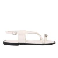 Sandalias planas de moda con tiras de grano fino y decoraciones metálicas para mujer, primavera, punta cuadrada, zapatos de playa - details 6