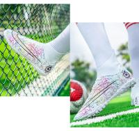 Botas de fútbol profesionales para hombre, zapatos de fútbol de Punta larga, zapatos de tobillo alto para exteriores, zapatos de entrenamiento para niños - details 23