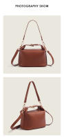 Bolso de Mano de Alta Gama Rojo Marrón Estilo Lonchera para Mujeres Moda Exterior de Comercio - details 5