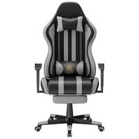 Silla Gaming con Masajeador, Silla Gamer con Reposapiés Reposacabeza, Ergonómica, Cojín Lumbar de Masaje (Azul) - details 7