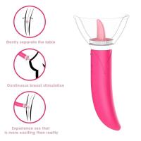 Leten-succión de clítoris, lengua para lamer, estimulación del clítoris, masaje, varita de silicona, vibrador de punto G, Juguetes sexuales para masturbación, juego para adultos - details 4