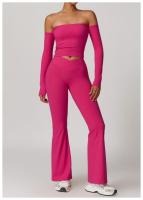 Pantalones de Yoga de Cintura Alta para Mujeres Ajuste Ajustado, Levantamiento de Cadera, Estilo Plumedo Ideal para Yoga y Fitness Material de Nylon - details 23