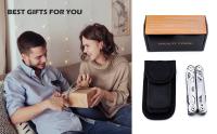 Herramientas de supervivencia esenciales multiherramienta 18 en 1 y alicates multiherramientas, kit de herramientas versátil para acampar, regalo para hombres, kit de herramientas versátil definitivo para bricolaje, al aire libre - details 4