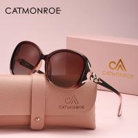Gafas de Moda Polarizadas para Mujer CATMONROE - Montura Grande Elegante de PC con Bisagras de Metal Dorado, Protección, Gafas Elegantes para Viajar y Conducir, Caja de Regalo Incluida - details 5
