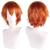 Pelucas sintéticas rectas cortas universales, extensión de cabello falso, peluca colorida para Cosplay, pelucas de fiesta de Anime rojas en capas, juego de rol - details 10