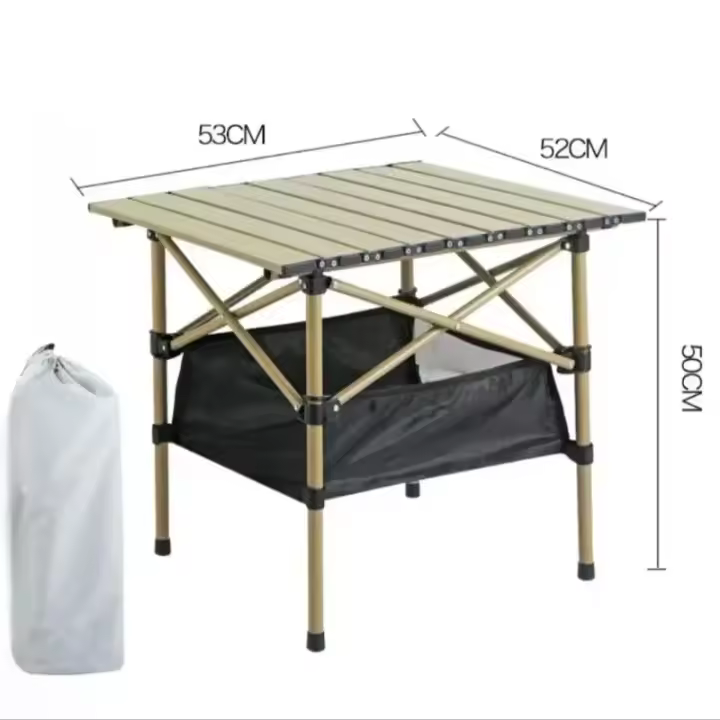 Mesa de picnic para camping, mesa plegable ligera y portátil para caravanas - 1