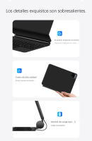 AJIUYU-Teclado mágico para Xiaomi Pad 6 Pro, 11 pulgadas, tableta MiPad 6, Teclado inteligente magnético español, funda con retroiluminación - details 9