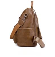 Mochila antirrobo de cuero vintage suave para mujer, mochila de trabajo de gran capacidad, bolso de hombro informal para mujer - details 20