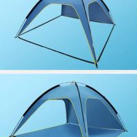 Tienda de playa grande con fondo desmontable, ventilada, plateada, impermeable, picnic, sombrilla - details 5