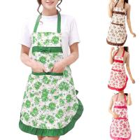 Ral de cocina con bolsillos y cinturón ajustable, delantal impermeable con pechera para mujer, delantal de cocina de mujer - details 0