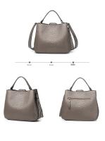 Bolso De Cuero Suave Y Genuino para Mujer, bolsa De Cuero con borde, diseñador, H - details 16