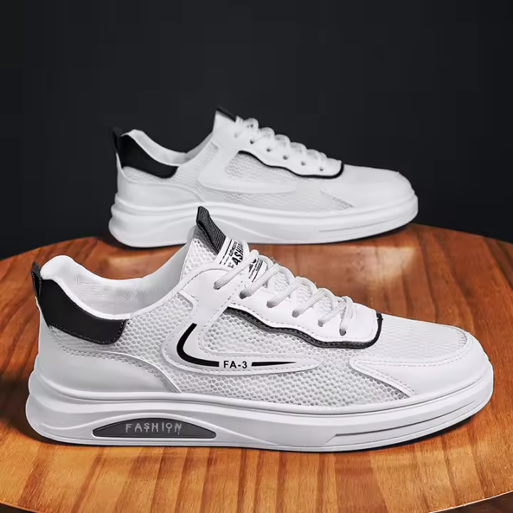 Zapatillas Deportivas Versátiles y Transpirables Zapatos Blancos Pequeños para Hombres - 1