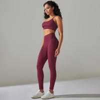 Hamidou-Conjunto de ropa deportiva de dos piezas para mujer, Leggings de cintura alta para gimnasio, Top corto, trajes deportivos de Fitness, ropa deportiva con lavado ácido - details 27