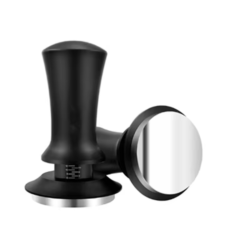 Tamper de café de acero inoxidable con resortes de escala calibrados, distribuidor de café, herramienta niveladora Manual, 51mm, 53mm, 58mm - 1