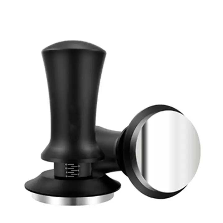 Tamper de café de acero inoxidable con resortes de escala calibrados, distribuidor de café, herramienta niveladora Manual, 51mm, 53mm, 58mm - 1