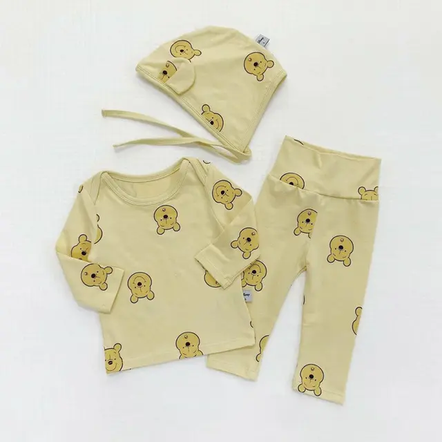 Conjunto de invierno para niñas Conjunto de ropa con estampado de oso lindo para niñas - 1
