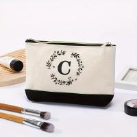 Bolsa De Maquillaje De Moda Bolsa De Almacenamiento Para Viaje Canvas Impresión De Letras Pequeño Bolsa De Almacenamiento Para Regalo De Vacaciones - details 10