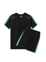 Traje deportivo de hombre 2025 verano nuevo suelto y transpirable para correr casual fitness pantalones cortos de manga corta fitness de dos piezas - details 1
