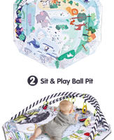 Caja de pelota oceánica para bebé, marco de fitness, manta para gatear hexagonal para bebé de 0 a 36 meses, estera para gatear multifuncional para bebé, manta de juego - details 3