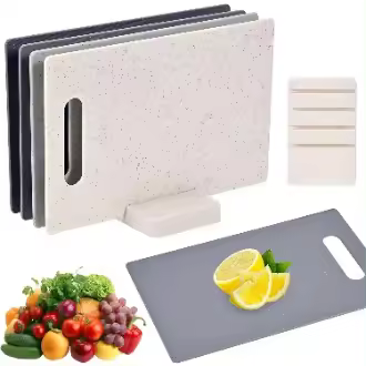 Juego de 4 Tablas de Cortar Tablas de Cocina Profesionales de Plástico Antideslizantes y Fáciles de Limpiar 28 x 18 cm - 1