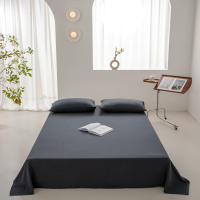 Bonenjoy-sábanas planas de Color liso para el hogar, ropa de cama agradable para la piel, 180x230/230x250cm, sin funda de almohada, 1 unidad - details 8