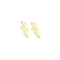 Colgantes de hojas de árbol de latón de Color dorado de 18K, accesorios para collar y pendientes, joyería Diy de alta calidad - details 21