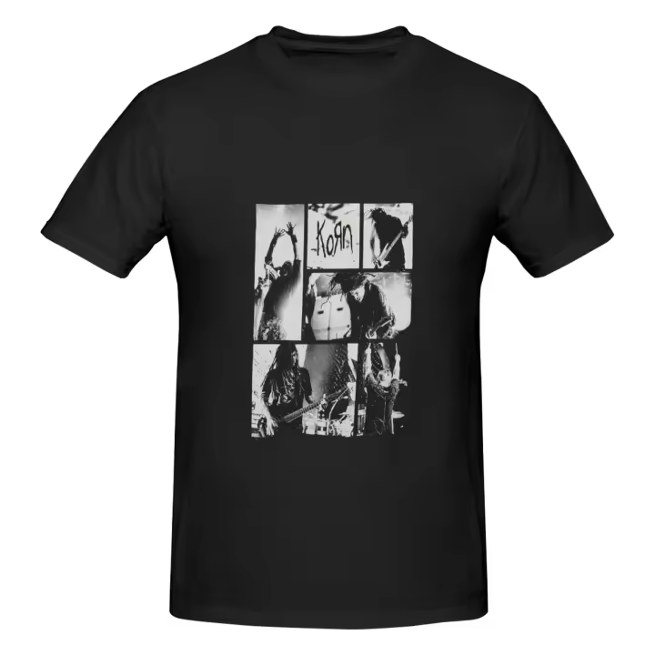 Camiseta de algodón Korn Blocks para hombre y mujer - 1