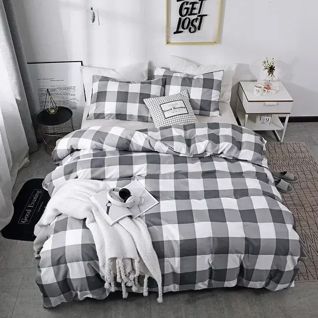 Juego de Funda de Duvet de Amantes Impresos Tamaño de Cama Cuadrado Funda de Edredón y Funda de Almohada Ropa de Cama sin Sábana - 1