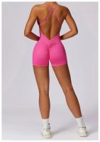 Material de nylon cruzado del estilo sólido sin mangas del top corto del puente de la yoga para el verano/primavera - details 10