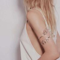 Brazalete de Hojas Doradas Encanto de Torsión para Mujeres Brazalete de Diosa Grieca - details 11