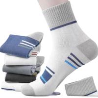 Calcetines deportivos de algodón puro para hombre, medias antideslizantes de poliéster, antiolor, cómodos, 3 pares - details 0