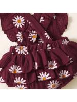 Verano recién nacido bebé niñas de 0 a 18 meses mameluco estampado de girasol sin mangas lindo mono de una pieza para niños - details 5