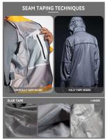 Chaqueta de ciclo al aire libre de cuero con capucha para hombre, cortavientos reflectante transfronterizo ODM - details 4