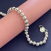 Pulsera de plata de ley 925 de 18-20CM, cuentas exquisitas de 6MM, joyería de regalo para fiesta y boda a la moda para mujer - details 3