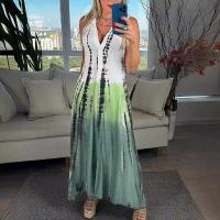Vestido de verano con cuello en V para mujer, vestidos informales sin mangas a la moda para mujer - details 2