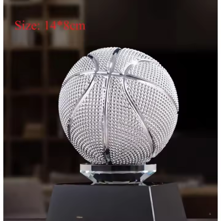 Trofeo pequeño de juego de baloncesto, oro, plata, cobre, 14cm, decoración conmemorativa de baloncesto, grabado gratis - 1