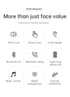 Reloj inteligente con pantalla completamente táctil de 1,3 pulgadas y auriculares Bluetooth TWS 2 en 1 - details 2