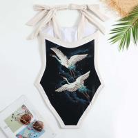 2025 traje de baño estampado con falda de una pieza para mujer, ropa de playa, traje de baño de verano - details 13