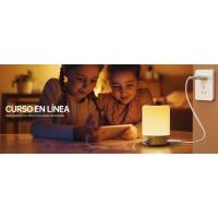Lámpara de Mesita de Noche 6W Lamparas de Mesa Led Modernas con 4 puertos de USB