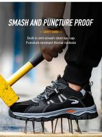 Zapatos de seguridad a prueba de perforaciones para hombre, zapatillas de trabajo de verano, zapatos de seguridad ligeros con punta de acero - details 7