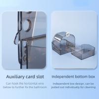 Práctica caja de ducha para pájaros con montaje en pared, antideslizante, multifuncional, bañera para periquitos, estilo cajonera colgante, caja de Baño de aves, jaula para mascotas - details 7