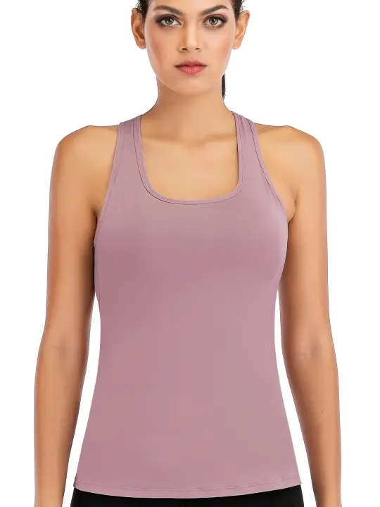 Tops cortos de manga corta para mujer, camisa deportiva de Yoga con berenjena cruzada - 1