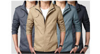 Spring Men's Trech Coats Casual Man Slim Fit Stand Collar Business Jackets Men Waterproof Windbreaker Camping Jackets Clothing - details 2