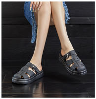 Sandalias retro hueco bolsa cabeza zapatillas nuevas versátiles ligeras casuales de mujer tipo muffin playa media fregona - details 21