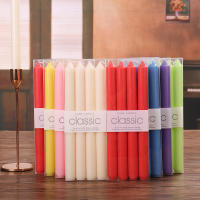 Velas de boda clásicas europeas románticas velas de boda clásicas sin humo cenas largas velas portavelas disponibles en varios colores - details 0