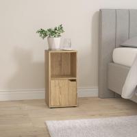 Estantería de Madera, Librería con Puerta y Compartimentos Abiertos, Mueble almacenaje, Organizador,en Color Natural de 119x29x59 cm para Estudio,Dormitorio,Salón, Oficina y Biblioteca - details 55