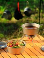 Tiartisan - Sierra de titanio para camping 260ml, con mango fijo, picnic al aire libre, portátil ultraligero y ensaladera, comida - details 0
