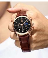 Reloj Deportivo de Cuero de Marca Premium 2021 Reloj de Cuarzo Automático para Hombres Impermeable - details 3